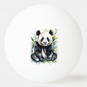 Prachtige Waterverf Panda Beer Pingpongbal