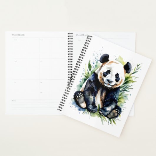 Prachtige Waterverf Panda Beer Planner (Display)