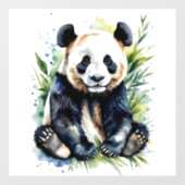 Prachtige Waterverf Panda Beer Raamsticker (Vel)