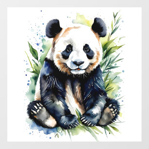 Prachtige Waterverf Panda Beer Raamsticker