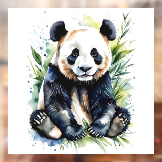 Prachtige Waterverf Panda Beer Raamsticker (Vel 2)