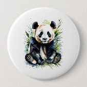 Prachtige Waterverf Panda Beer Ronde Button 4,0 Cm (Voorkant)