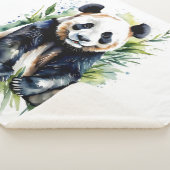 Prachtige Waterverf Panda Beer Sherpa Deken (3/4)