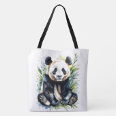 Prachtige Waterverf Panda Beer Tote Bag (Achterkant)
