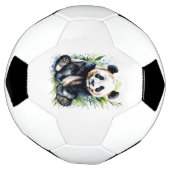 Prachtige Waterverf Panda Beer Voetbal (Gedraaid)