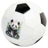 Prachtige Waterverf Panda Beer Voetbal (Drie kwart)