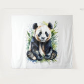 Prachtige Waterverf Panda Beer Wandkleed (Voorkant (horizontaal))