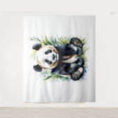 Prachtige Waterverf Panda Beer Wandkleed (Voorkant)