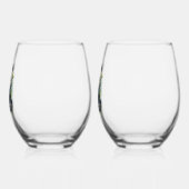 Prachtige Waterverf Panda Beer Wijnglas Zonder Voet (Links)