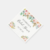 Prachtige Waterverf Pastel Floral Vrijgezellenfees Servet (Hoek)