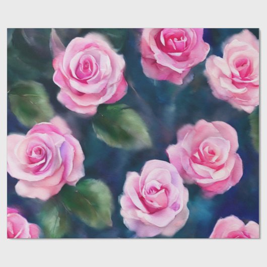 Prachtige Waterverf Populair Roze Collectie Cadeaupapier (Vlak)