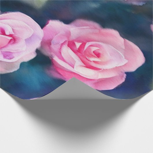 Prachtige Waterverf Populair Roze Collectie Cadeaupapier (Hoek)