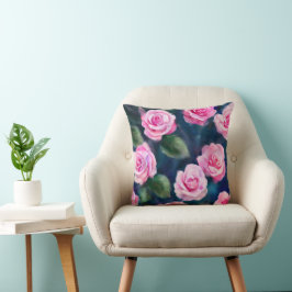 Prachtige Waterverf Populair Roze Collectie Kussen