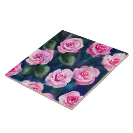 Prachtige Waterverf Populair Roze Collectie Tegeltje