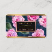 Prachtige Waterverf Populair Roze Collectie Visitekaartje (Voorkant)