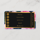 Prachtige Waterverf Populair Roze Collectie Visitekaartje (Achterkant)