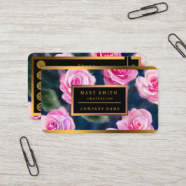 Prachtige Waterverf Populair Roze Collectie Visitekaartje