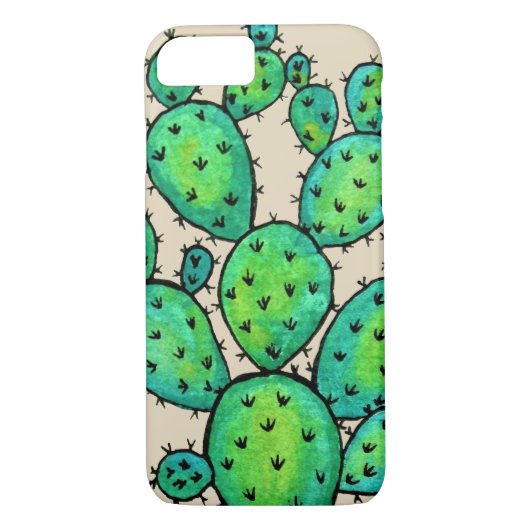 Prachtige Waterverf Prickly Cactus Case-Mate iPhone Case (Achterkant)