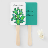 Prachtige Waterverf Prickly Cactus Handwaaier (Voorkant en achterkant)