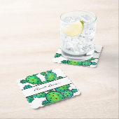 Prachtige Waterverf Prickly Cactus Kartonnen Onderzetters (Insitu)