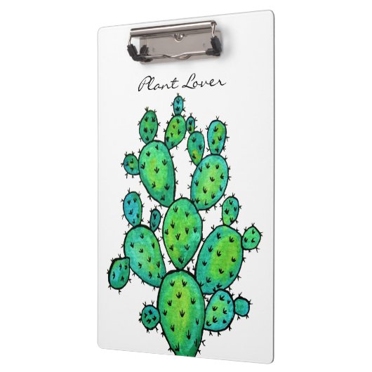 Prachtige Waterverf Prickly Cactus Klembord (Links)