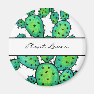 Prachtige Waterverf Prickly Cactus Magneet