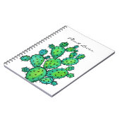 Prachtige Waterverf Prickly Cactus Notitieboek (Linkerzijde)