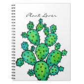 Prachtige Waterverf Prickly Cactus Notitieboek (Voorkant)