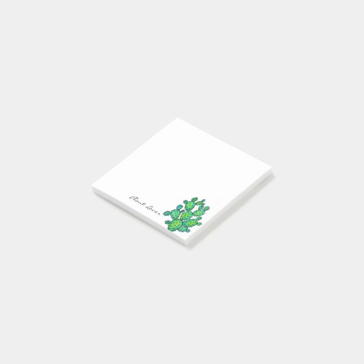 Prachtige Waterverf Prickly Cactus Post-it® Notes (Schuin)