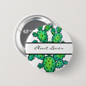 Prachtige Waterverf Prickly Cactus Ronde Button 5,7 Cm (Voorkant /achterkant)