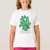 Prachtige Waterverf Prickly Cactus T-shirt (Voorkant)