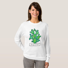 Prachtige Waterverf Prickly Cactus T-shirt