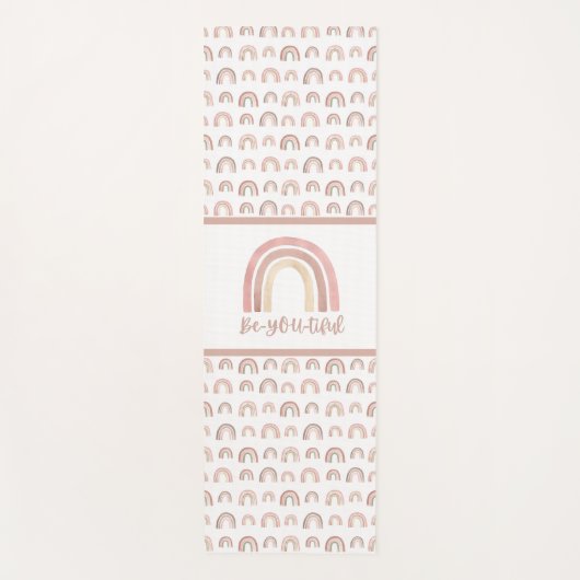 Prachtige Waterverf Rainbow Yoga Mat (Voorkant)