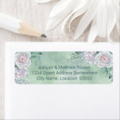 Prachtige Waterverf Roos Etiket (Insitu)