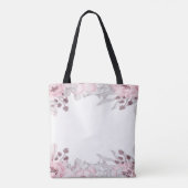 Prachtige Waterverf Roze Floral Maid of Honor Tote Bag (Achterkant)