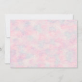 Prachtige Waterverf Roze geboorteaankondiging Kaart (Achterkant)