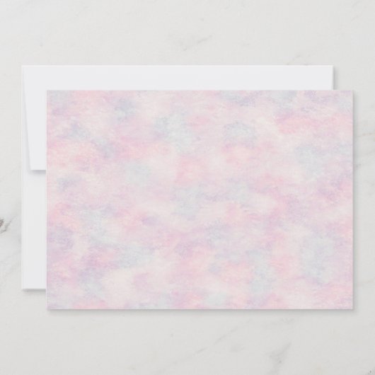 Prachtige Waterverf Roze geboorteaankondiging Kaart (Achterkant)