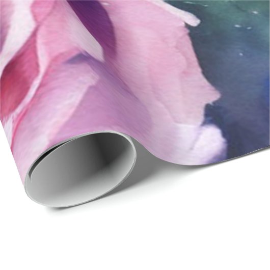 Prachtige Waterverf Roze Roze Populair Collectie Cadeaupapier (Rol Hoek)