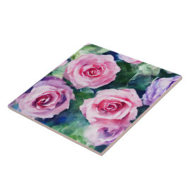 Prachtige Waterverf Roze Roze Populair Collectie Tegeltje