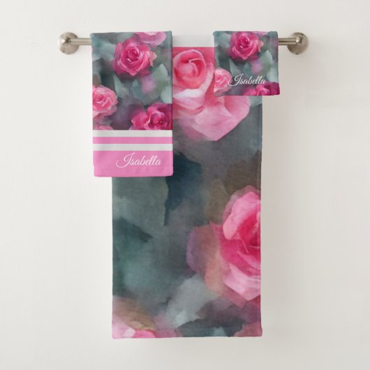 Prachtige Waterverf Rozen Collectie Bad Handdoek (Insitu)