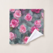 Prachtige Waterverf Rozen Collectie Bad Handdoek (Wasdoekje)