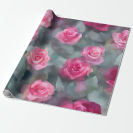 Prachtige Waterverf Rozen Collectie Cadeaupapier