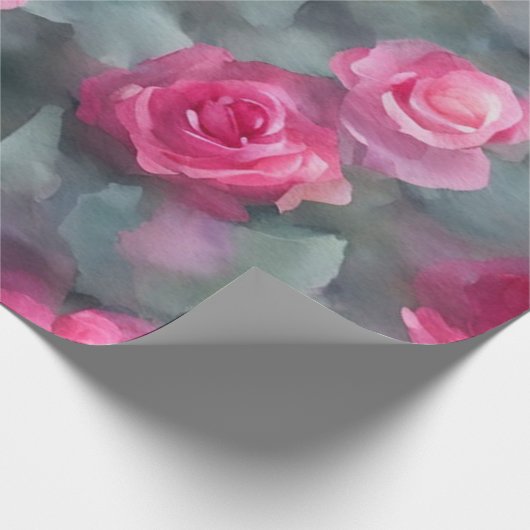 Prachtige Waterverf Rozen Collectie Cadeaupapier (Hoek)