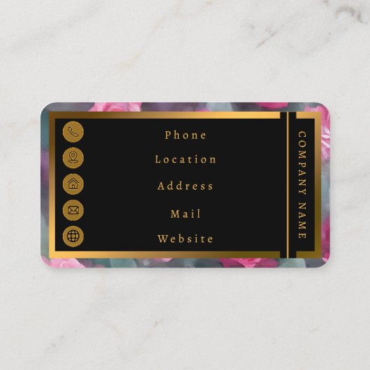 Prachtige Waterverf Rozen Collectie Visitekaartje (Achterkant)