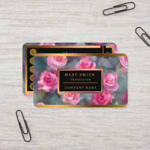 Prachtige Waterverf Rozen Collectie Visitekaartje