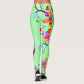 Prachtige Waterverf Sakura Cheryy Flowers Leggings (Achterkant)