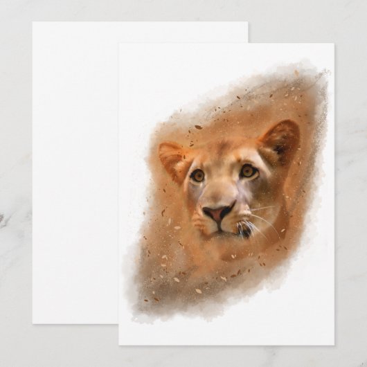 Prachtige Waterverf schilderen Bedankkaart (Voorkant / Achterkant)