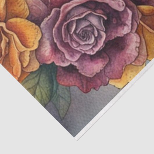 Prachtige Waterverf Sugar Skull Vrouw Decoupage Tissuepapier (Detail)