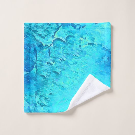 Prachtige Waterverf Tropische Ocean Theme Design Bad Handdoek (Wasdoekje)