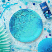 Prachtige Waterverf Tropische Ocean Theme Design Papieren Bordje (Feest)